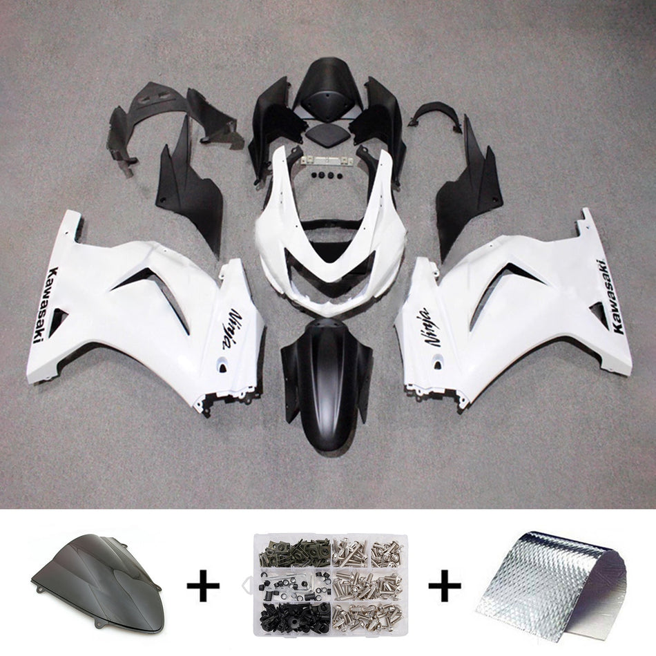 インジェクションフェアリングキット ボディワーク プラスチック ABS カワサキ EX250 Ninja250R 2008-2012 に適合
