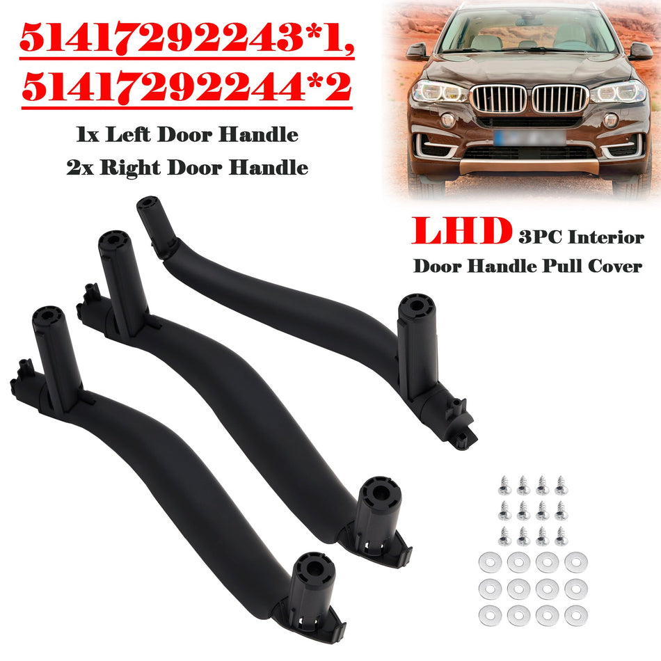 BMW X5 F15 X6 F16 2014-2018用 LHD 3ピース インテリアドアハンドルプルカバー