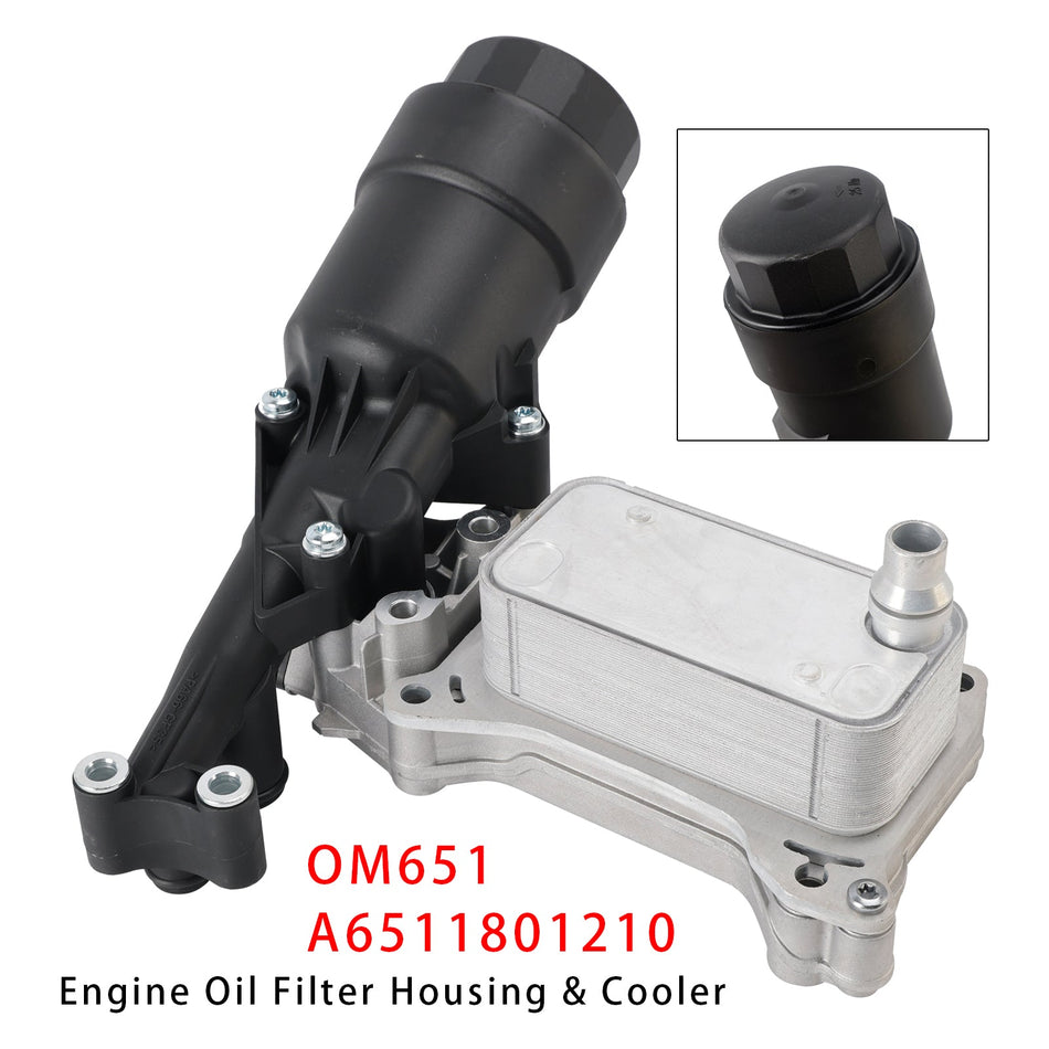 メルセデス・ベンツ OM651 エンジン A6511801210 エンジンオイルフィルターハウジング＆クーラー