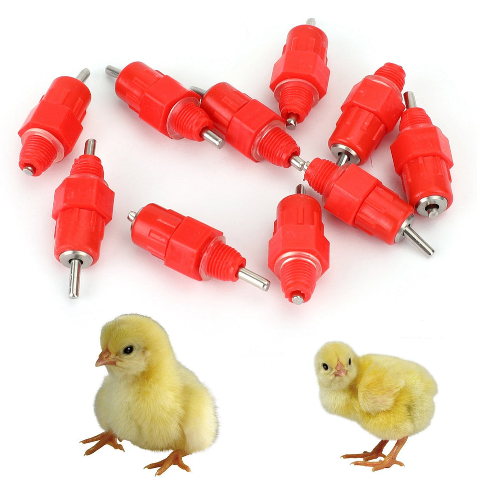 10個入り ウォーターニップルバルブ 自動給水器 給水器 家禽 鶏 アヒル 鳥