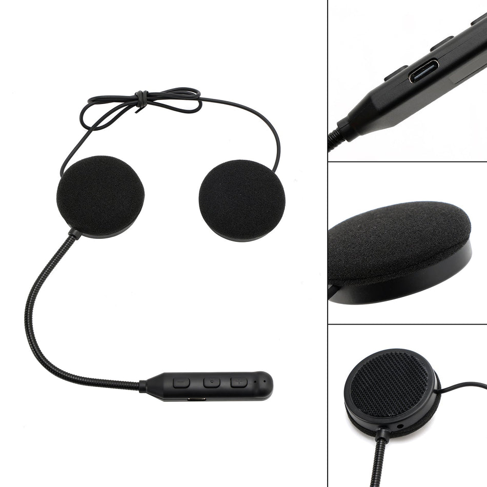 ユニバーサルスピーカープレーヤーヘルメットBluetoothイヤホンヘッドセットブラックオートバイ用