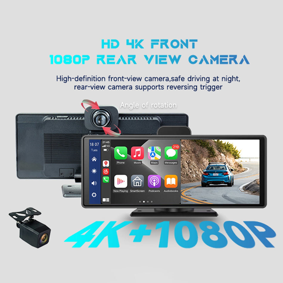 10.26 インチ スマート スクリーン DVR NTSC フォーマット モニター (RV トラック バス用) + バックアップ カメラ