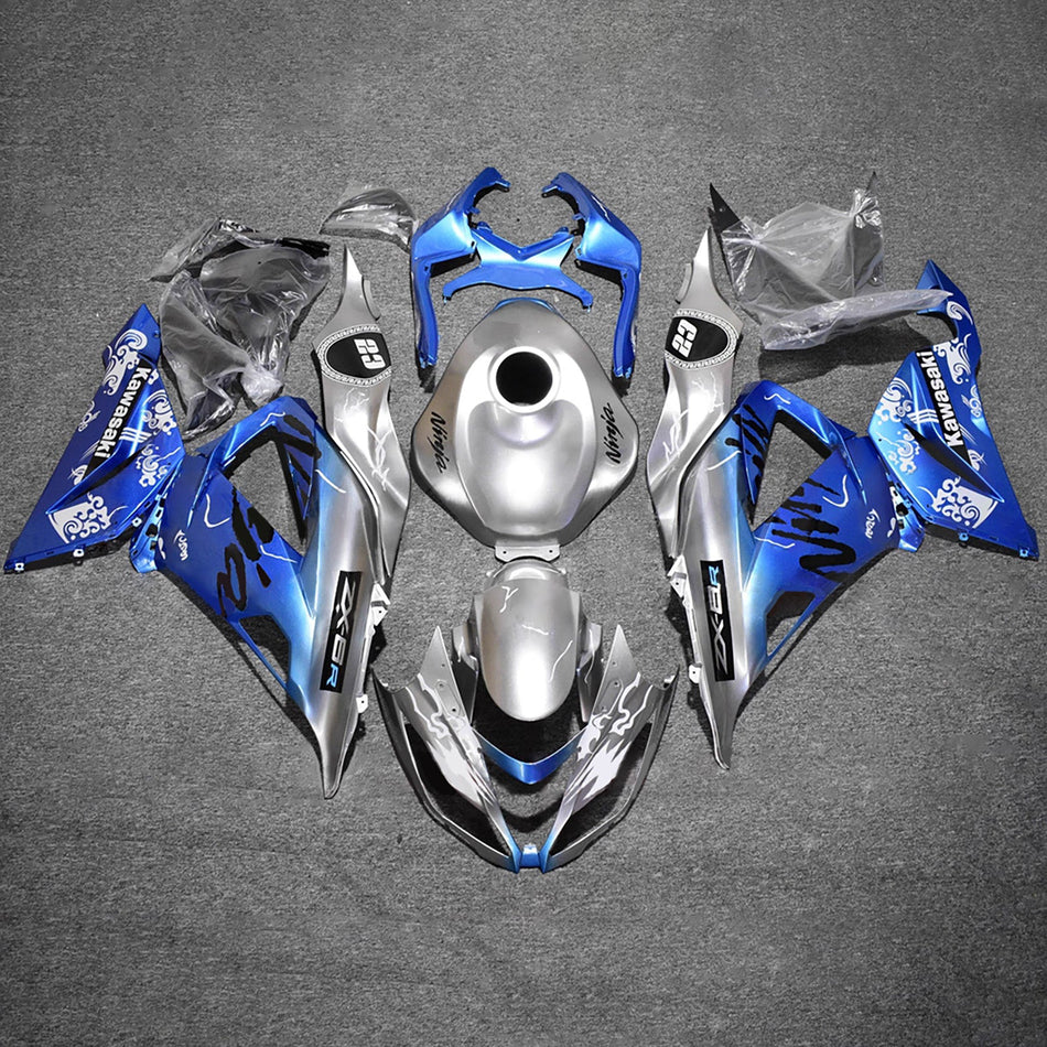 インジェクションフェアリングキット ボディワーク プラスチック ABS カワサキ ZX6R 636 2013-2018 に適合