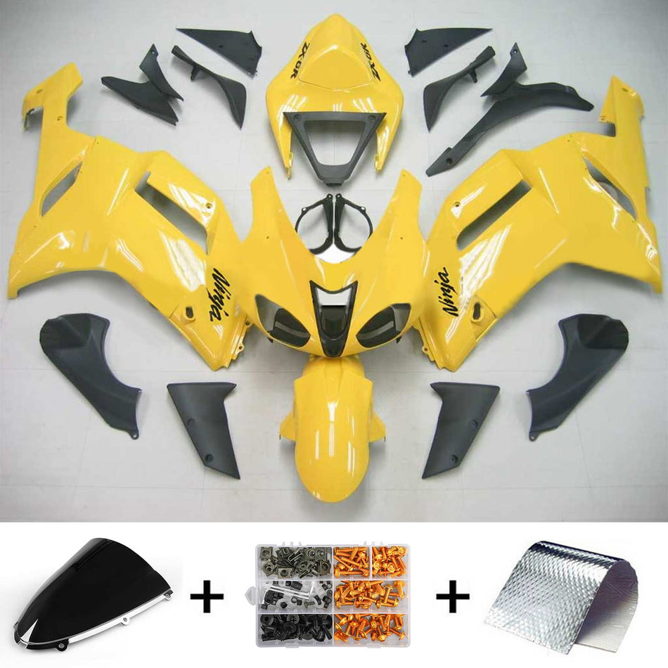 2007-2008 カワサキ ZX6R 636 Amotopart インジェクションフェアリングキット ボディワーク プラスチック ABS #113