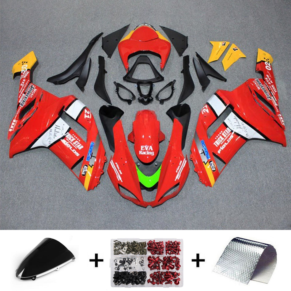インジェクションフェアリングキット ボディワーク プラスチック ABS カワサキ ZX6R 636 2007-2008 に適合
