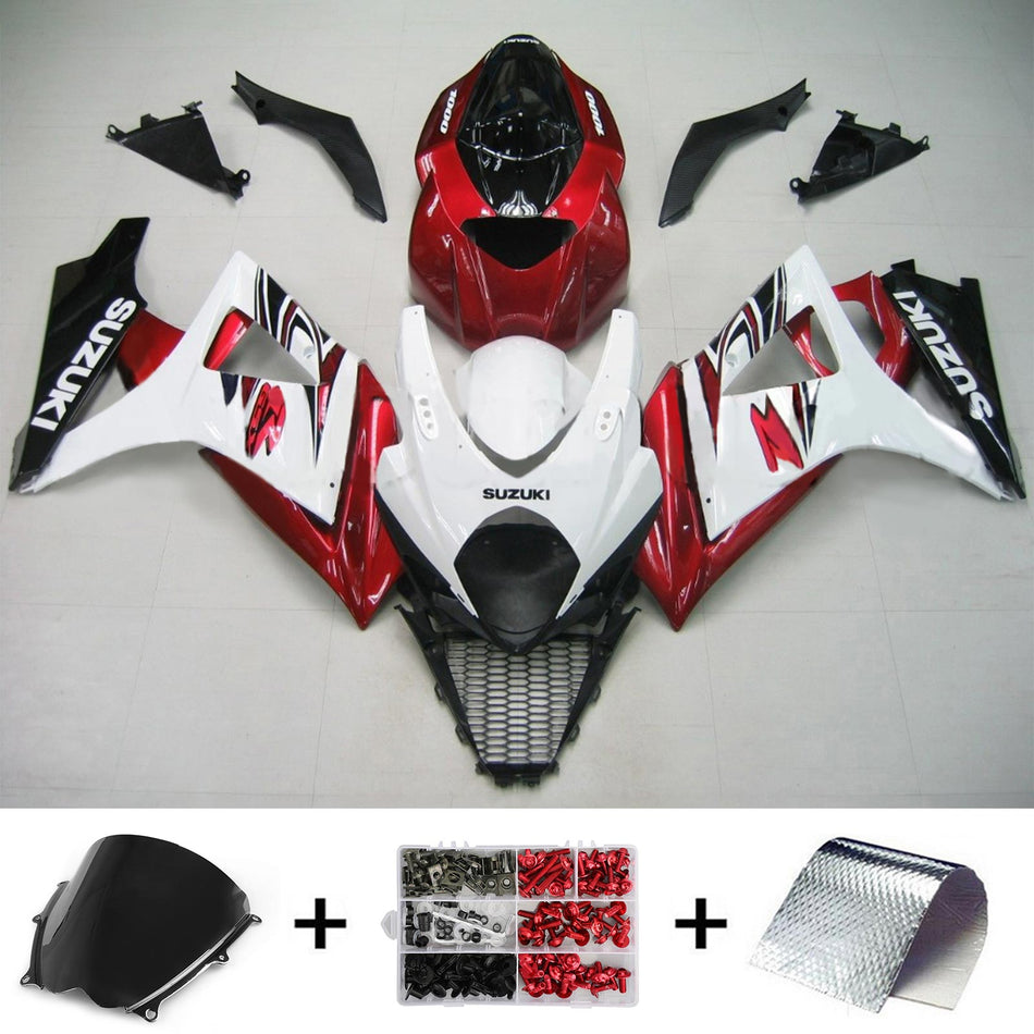 2007-2008 スズキ GSXR1000 K7 Amotopart インジェクションフェアリングキット ボディワーク プラスチック ABS #130