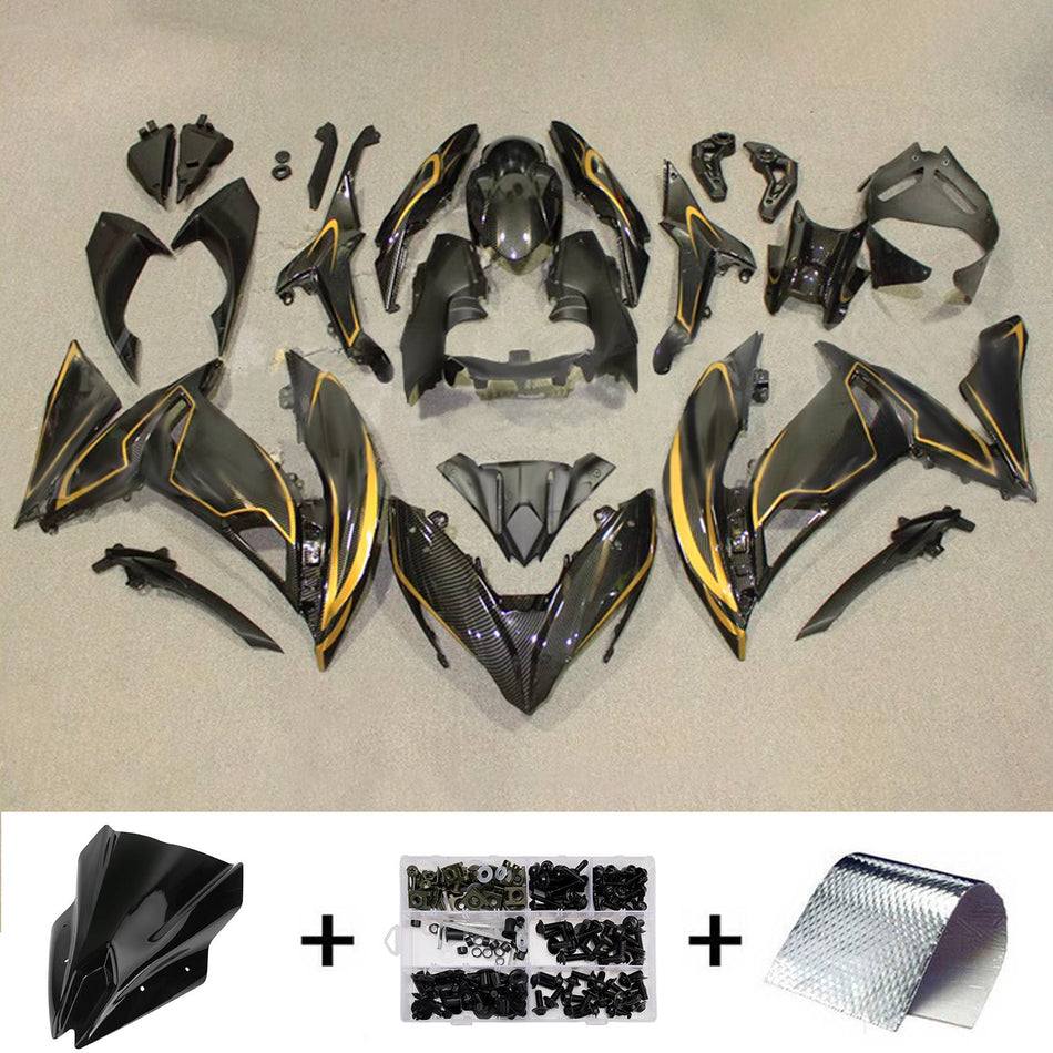 インジェクションフェアリングキット ボディワーク プラスチック ABS カワサキ ER-6F Ninja650R 2017-2019 に適合