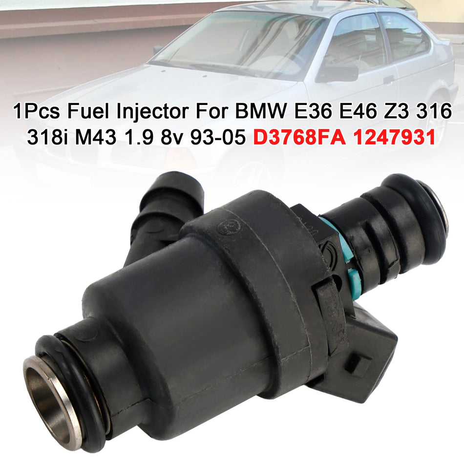 BMW E36 E46 Z3 316 318i M43 1.9 8V 93-05 D3768FA 1247931用燃料インジェクター 1個