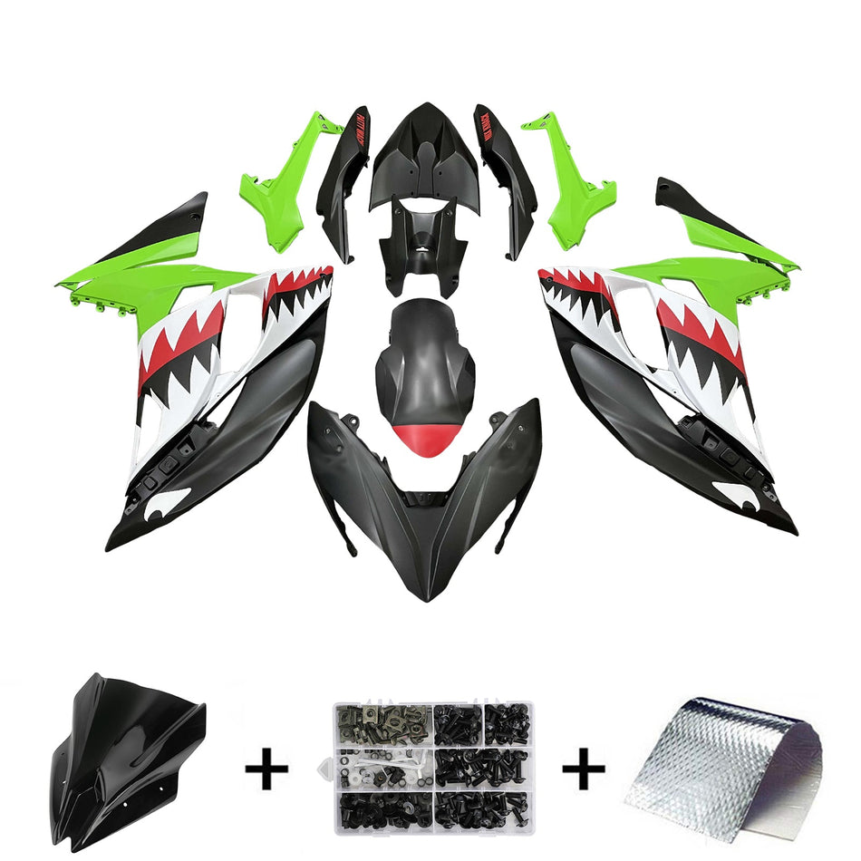インジェクションフェアリングキット ボディワーク プラスチック ABS カワサキ ER-6F Ninja650R 2017-2019 に適合