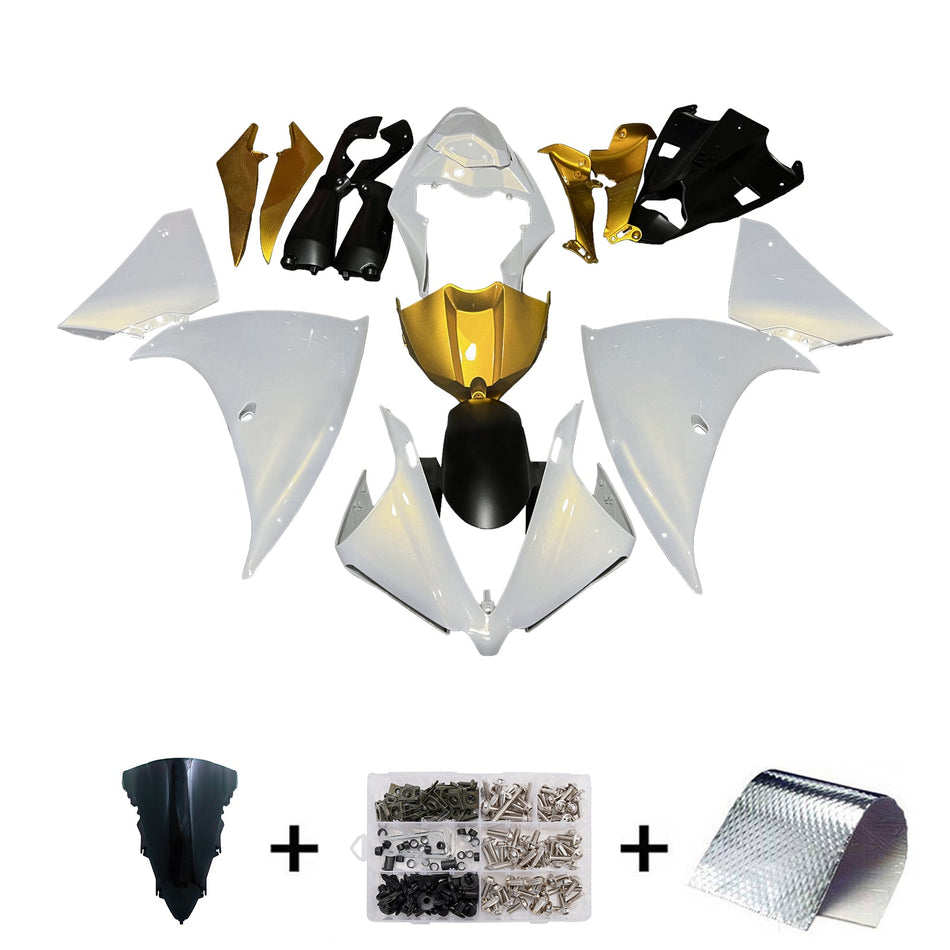 ヤマハ YZFR1 YZF-R1 2012-2014 用 インジェクションフェアリングキット ボディワーク プラスチック ABS