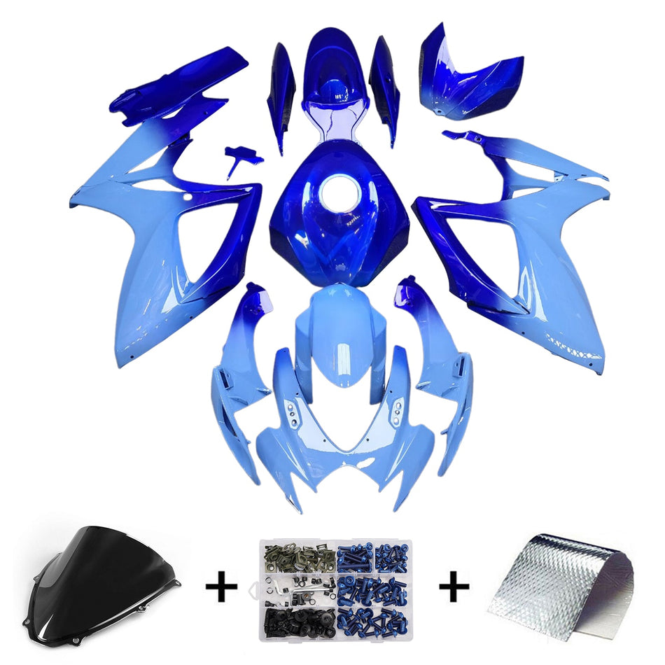 スズキ GSXR 600/750 2006-2007 K6 用 インジェクションフェアリングキット ボディワーク プラスチック ABS