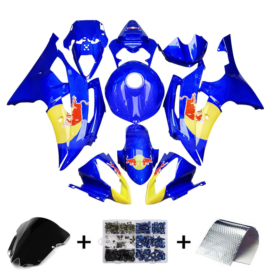 インジェクションフェアリングキット ボディワーク プラスチック ABS ヤマハ YZFR6 YZF-R6 2008-2016用
