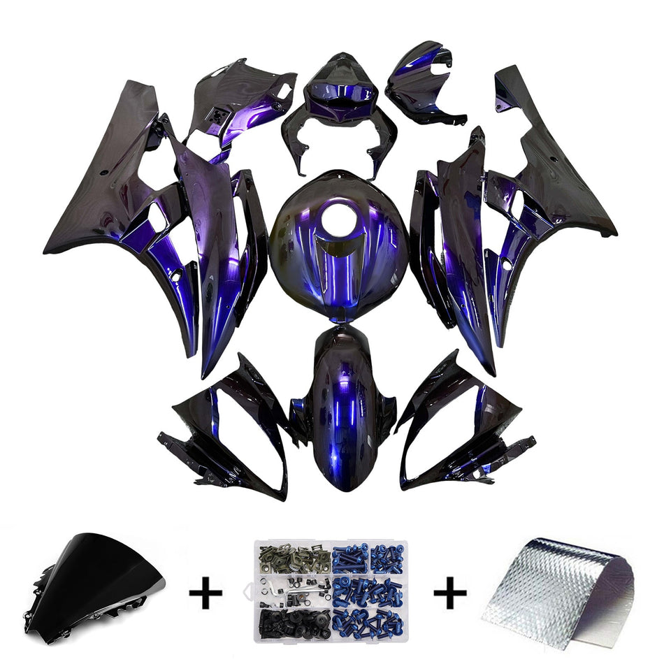 インジェクションフェアリングキット ボディワーク プラスチック ABS ヤマハ YZFR6 YZF-R6 2006-2007用