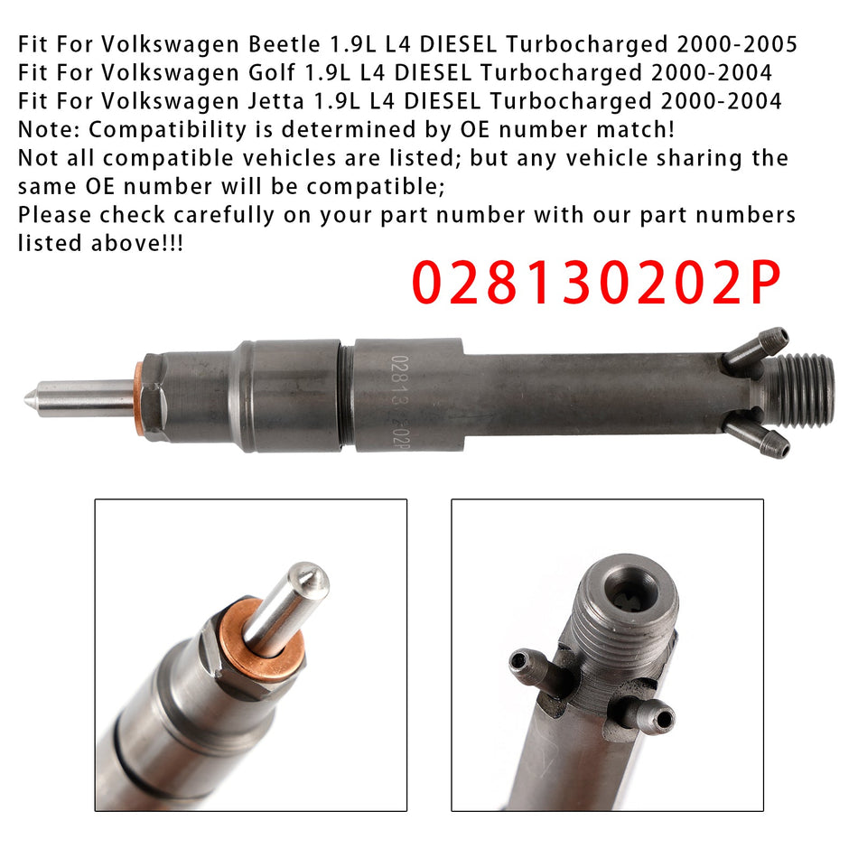 フォルクスワーゲン ゴルフ ジェッタ ビートル 1.9L ディーゼル用燃料インジェクター 1個 028130202P