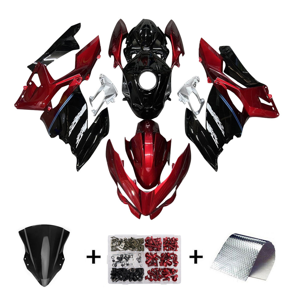 インジェクションフェアリングキット ボディワーク プラスチック ABS カワサキ EX400 Ninja400 2018-2024 に適合