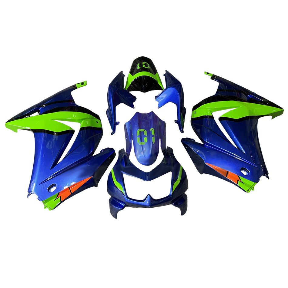 インジェクションフェアリングキット ボディワーク プラスチック ABS カワサキ EX250 Ninja250R 2008-2012 に適合