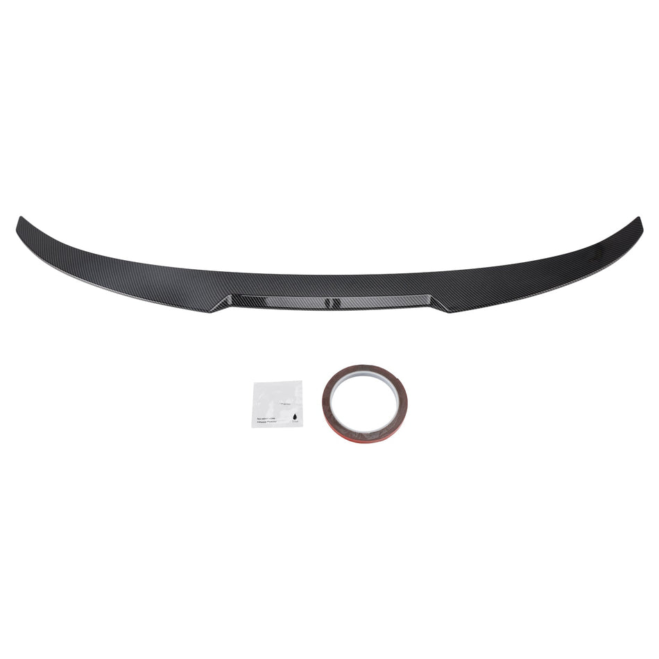 2010-2016 BMW 5シリーズ F10 M4スタイル カーボンファイバールック リアブートスポイラー