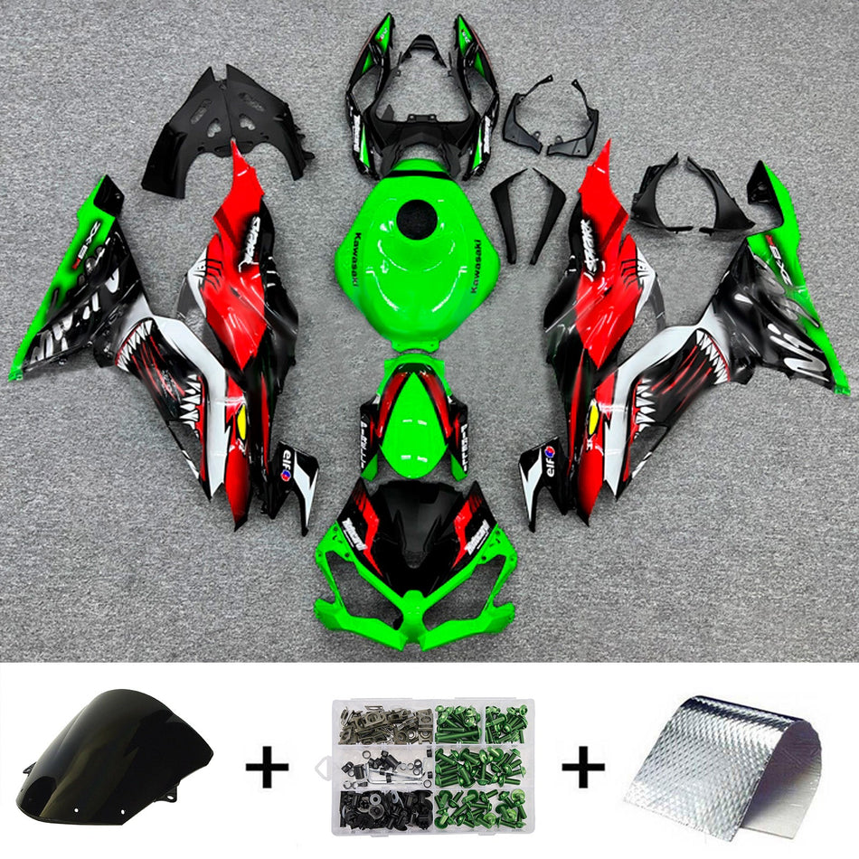インジェクションフェアリングキット ボディワーク プラスチック ABS カワサキ ZX6R 2019-2023 に適合