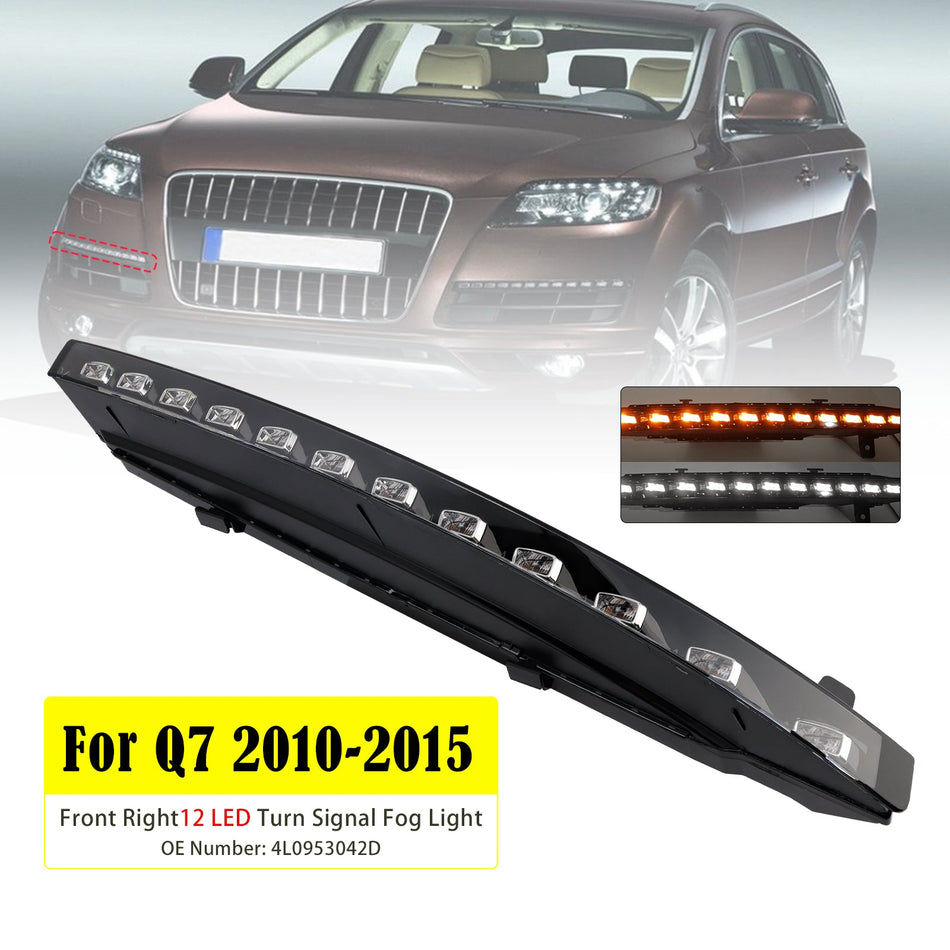 2010-2015 アウディ スポーツバージョン Q7 フロント右 12 LED ターンシグナル フォグランプ 4L0953042D