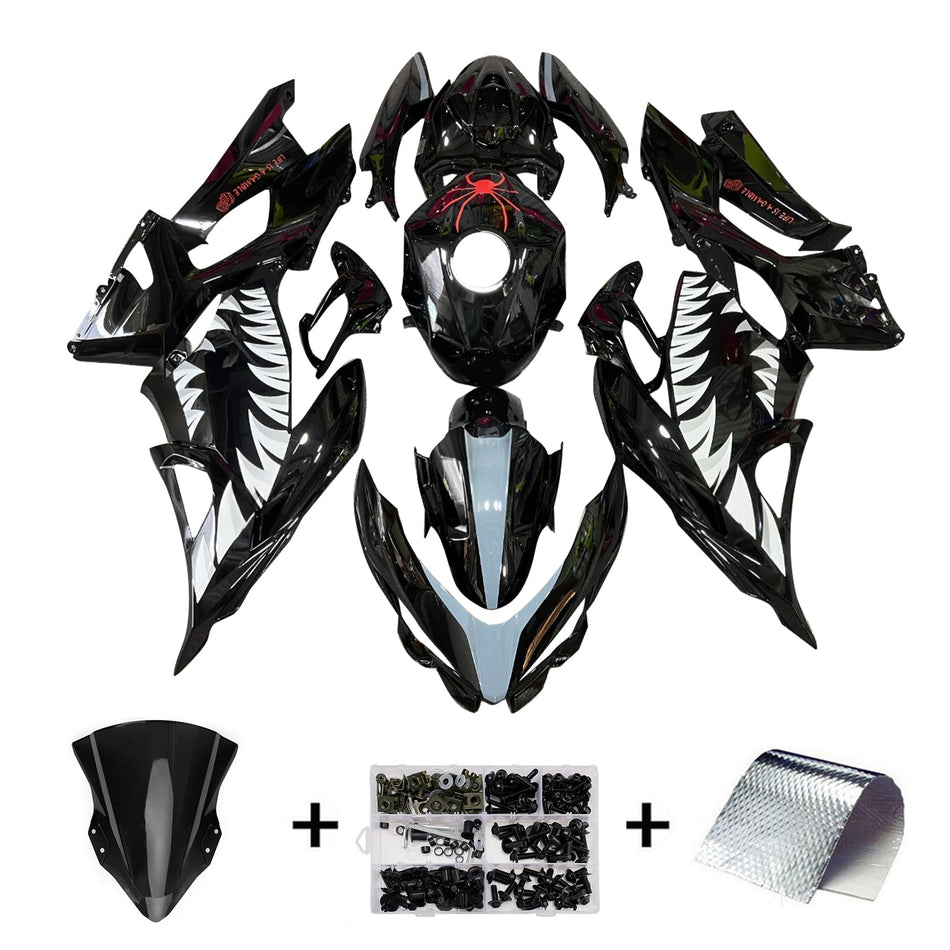 インジェクションフェアリングキット ボディワーク プラスチック ABS カワサキ EX400 Ninja400 2018-2024 に適合