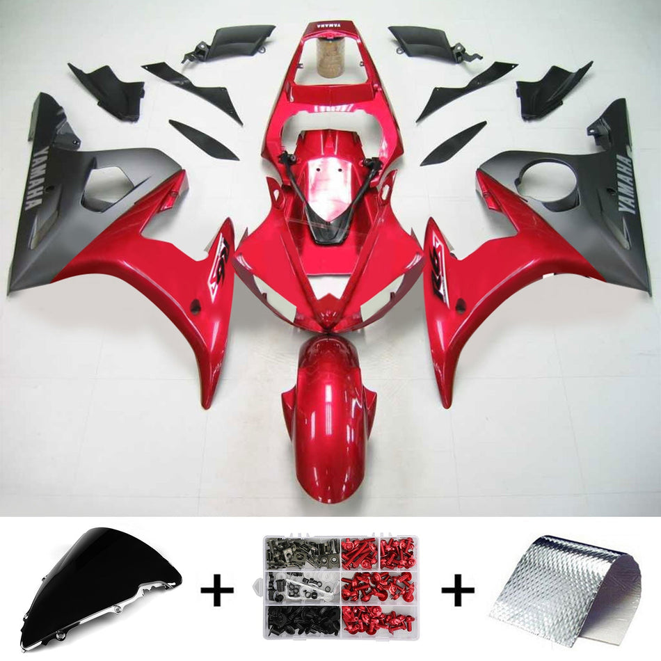 2003-2004 ヤマハ YZF 600 R6 2006-2009 ヤマハ R6S Amotopart インジェクションフェアリングキット ボディワーク プラスチック ABS #135