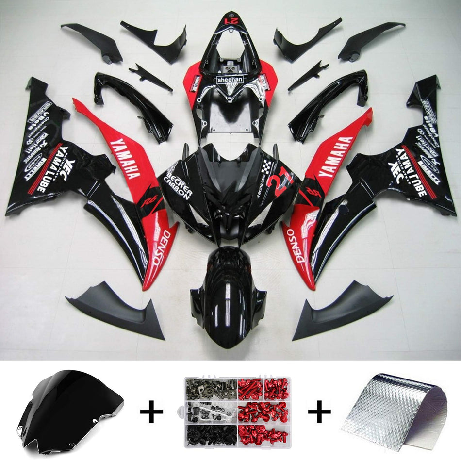2008-2016 ヤマハ YZF 600 R6 インジェクションフェアリングキット ボディワーク プラスチック ABS #154