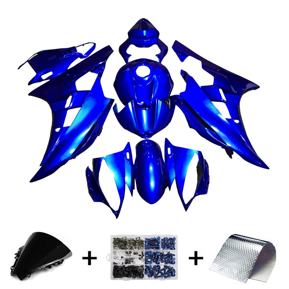 インジェクションフェアリングキット ボディワーク プラスチック ABS ヤマハ YZFR6 YZF-R6 2006-2007用