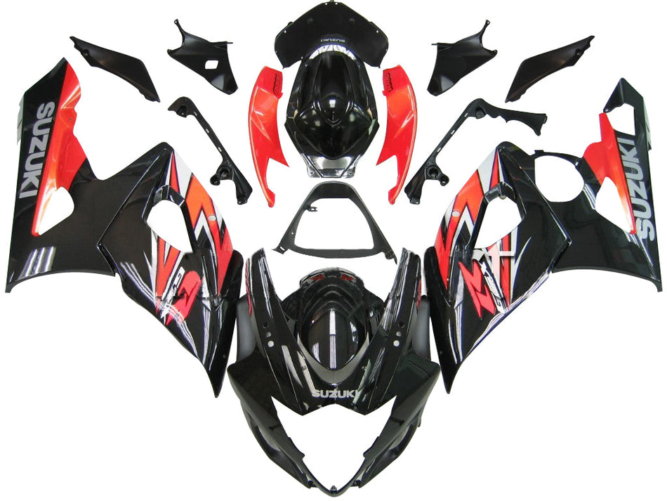 2005-2006 スズキ GSXR 1000 ブラック &amp; レッド GSXR レーシングフェアリング ジェネリック