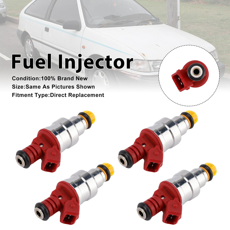 ヒュンダイ エクセル 1990-1994、スクープ 1991-1992 用燃料インジェクター 4個セット 0280150788