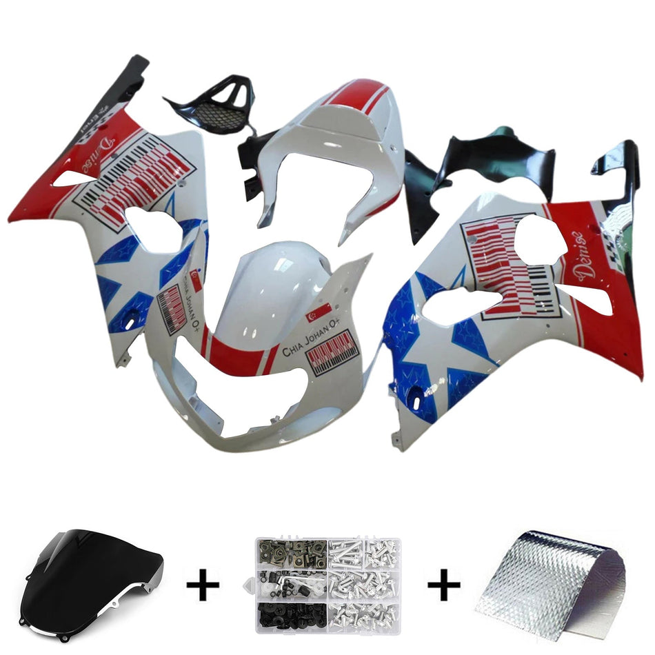 2000-2002 スズキ GSXR1000 K1 K2 フェアリングキット ボディワーク プラスチック ABS