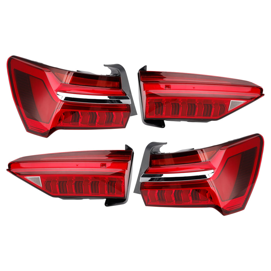 2019-2023 アウディ A6 C8 4個セット 左右アウターインナー LED テールライトアセンブリ