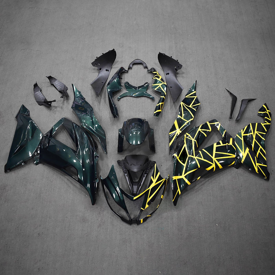 インジェクションフェアリングキット ボディワーク プラスチック ABS カワサキ ZX6R 636 2013-2018 に適合