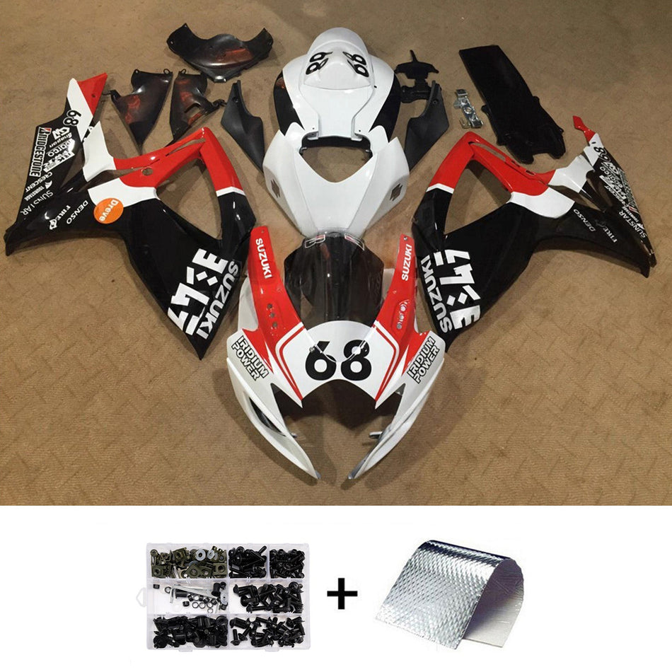 スズキ GSXR 600/750 2006-2007 K6 用 インジェクションフェアリングキット ボディワーク プラスチック ABS