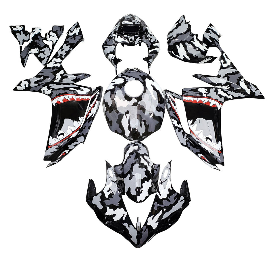 ヤマハ YZFR1 YZF-R1 2007-2008 用 インジェクションフェアリングキット ボディワーク プラスチック ABS