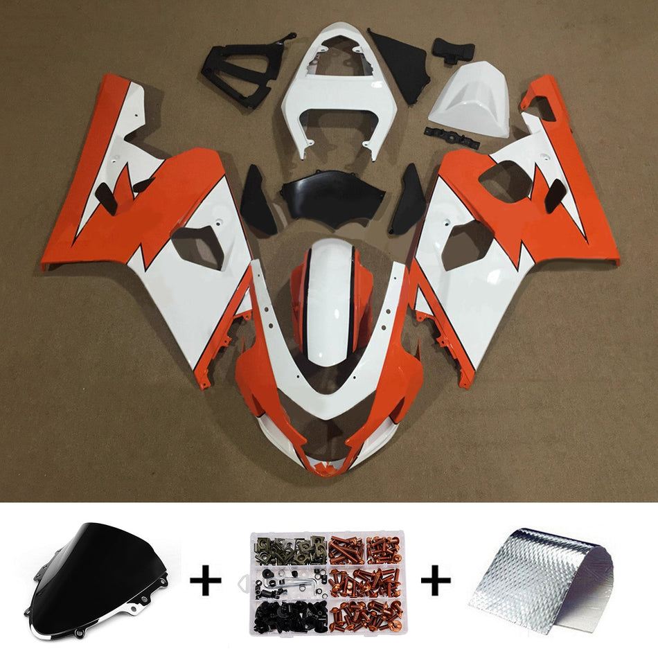 インジェクションフェアリングキット ボディワーク プラスチック ABS スズキ GSXR 600/750 2004-2005 K4用