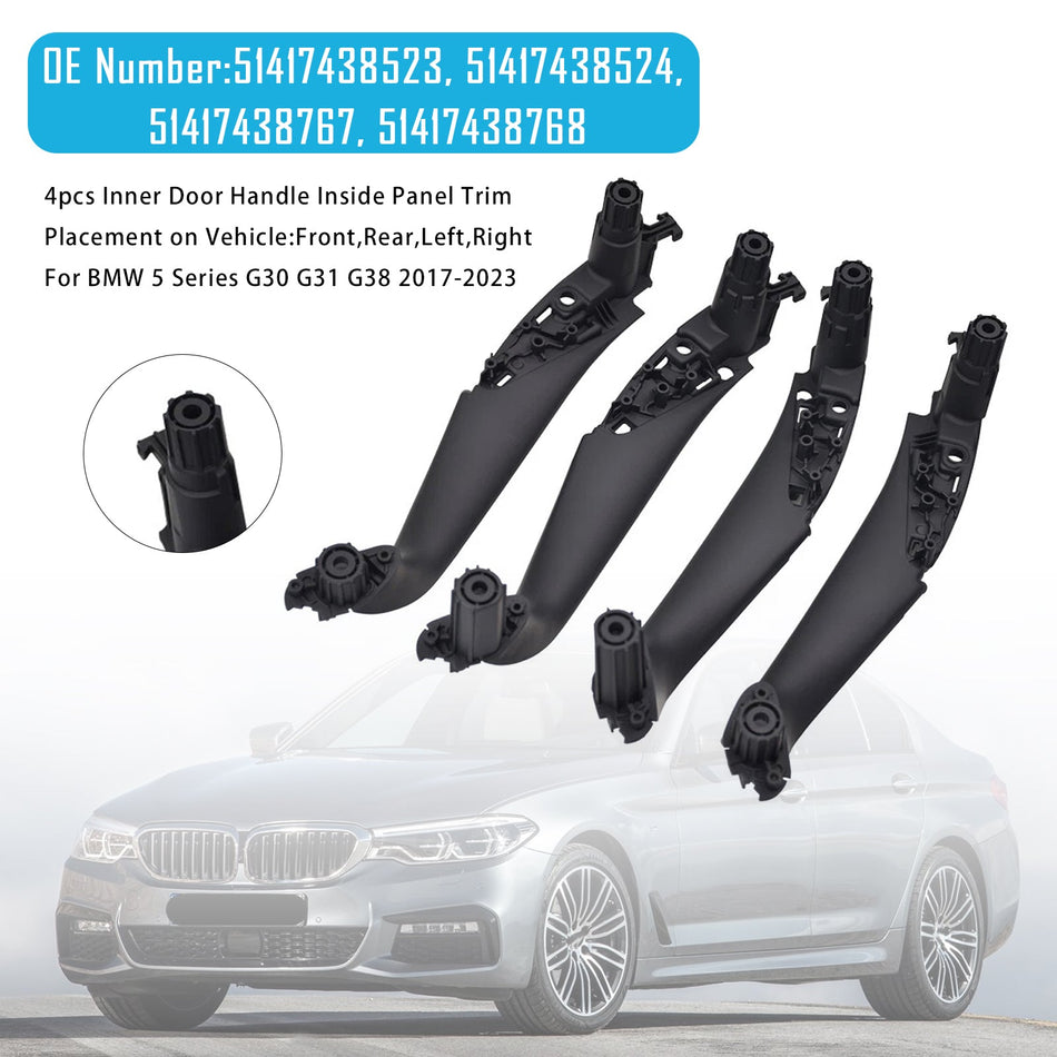BMW 5シリーズ G30 G31 G38 2017-2023用 インナードアハンドル 内側パネルトリム