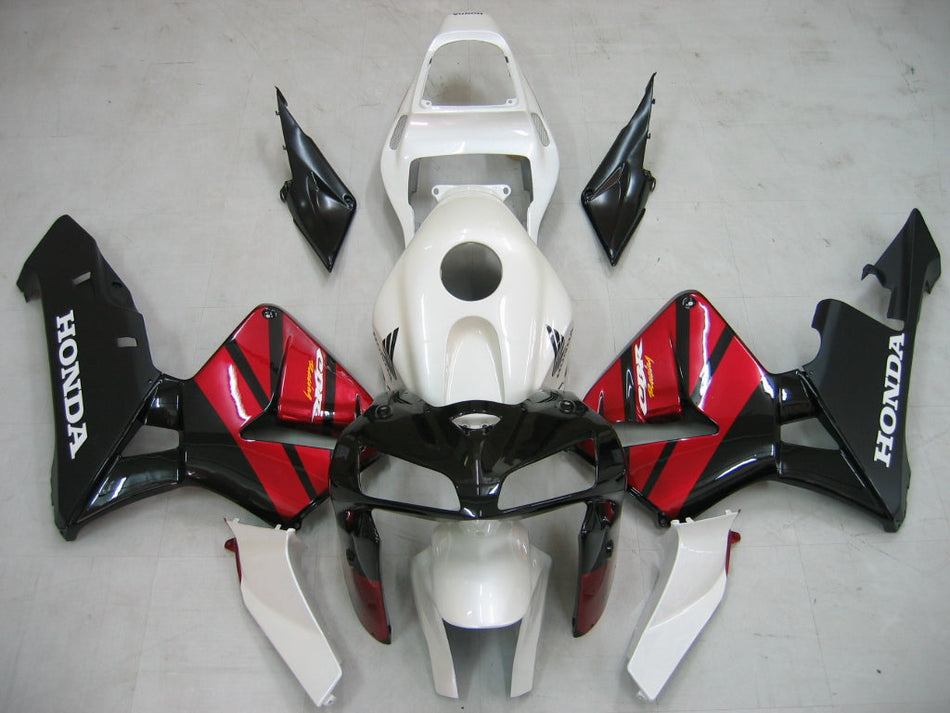 2005-2006 CBR600RR ボディワークフェアリング ホワイト ABS 射出成形プラスチックセット ジェネリック