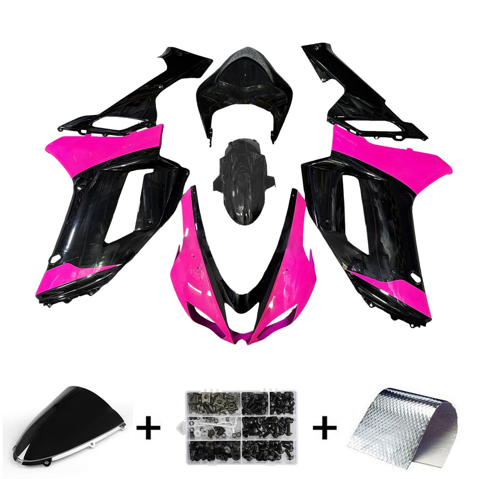 インジェクションフェアリングキット ボディワーク プラスチック ABS カワサキ ZX6R 636 2007-2008 に適合