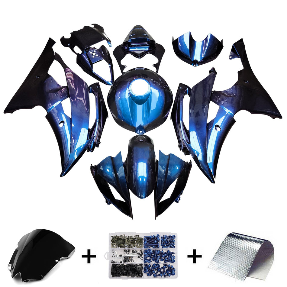 インジェクションフェアリングキット ボディワーク プラスチック ABS ヤマハ YZFR6 YZF-R6 2008-2016用