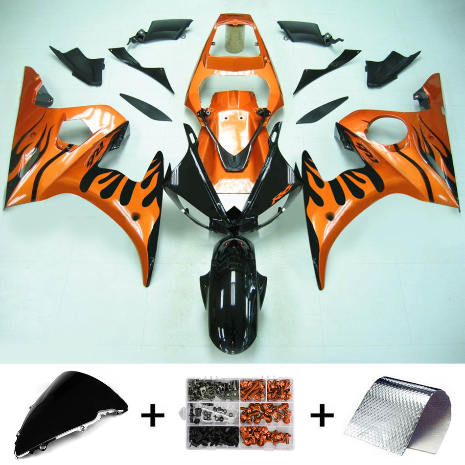 2003-2004 ヤマハ YZF 600 R6 2006-2009 R6S Amotopart インジェクションフェアリングキット ボディワーク プラスチック ABS #143