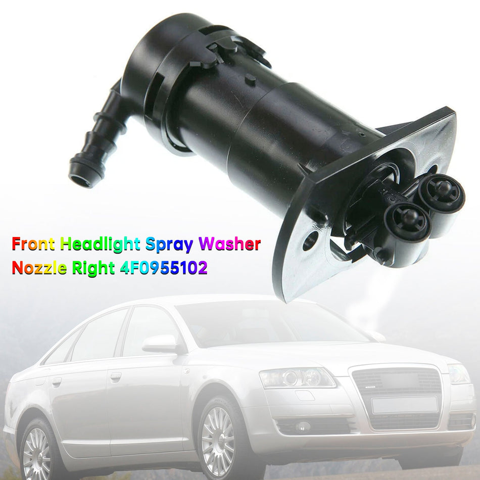 フロントヘッドライトスプレーウォッシャーノズル 右 4F0955102 Audi A6 C6 2004-2008用