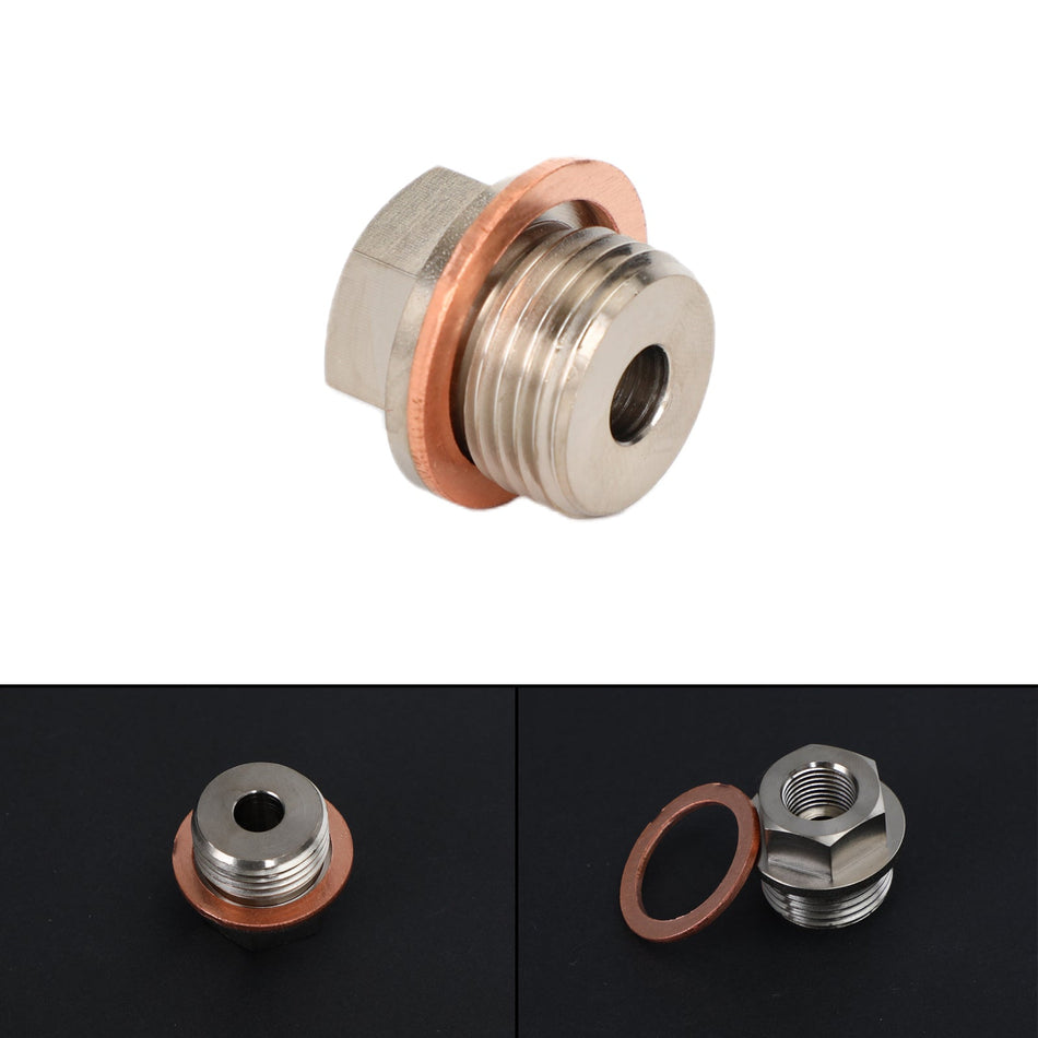 1/8" NPT から M18x1.5 オス圧力温度計送信アダプタ
