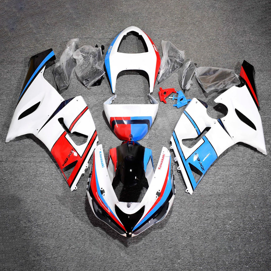 インジェクションフェアリングキット ボディワーク プラスチック ABS カワサキ ZX6R 636 2005-2006 に適合