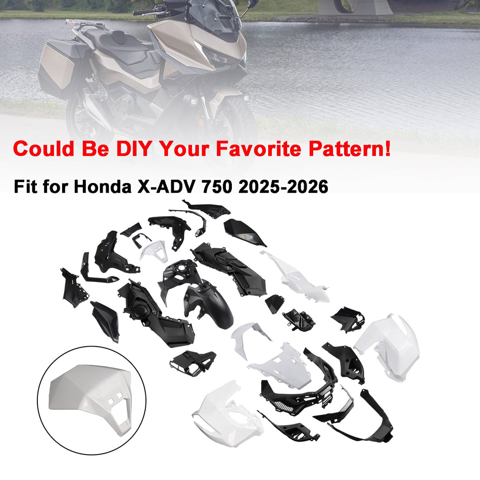 ホンダ X-ADV 750 2025-2026 用ボディワークフェアリング（未塗装、射出成形）