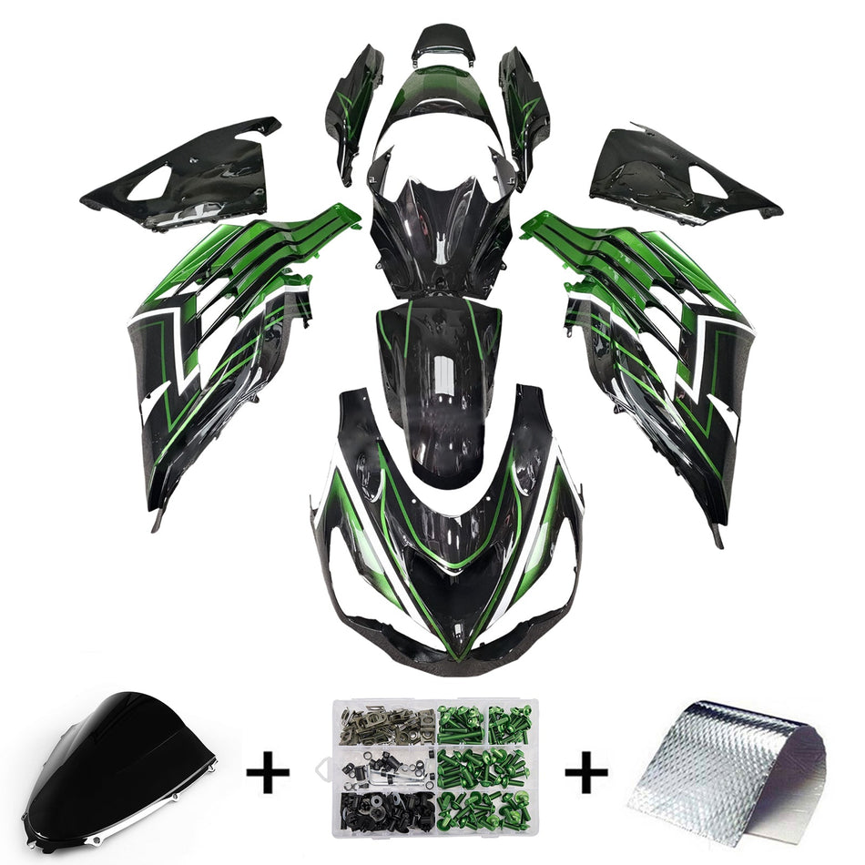 インジェクションフェアリングキット ボディワーク Kawasaki ZX14R ZZR1400 2012-2025 に適合
